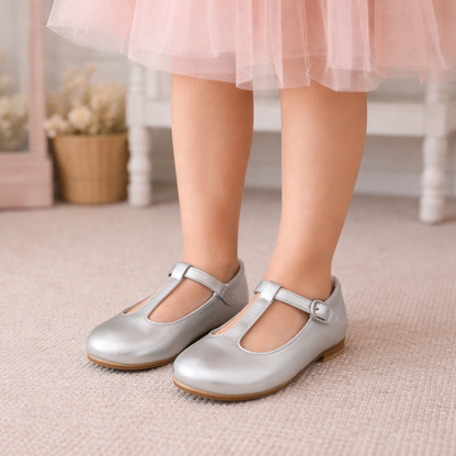 petit pop signature silver shoes