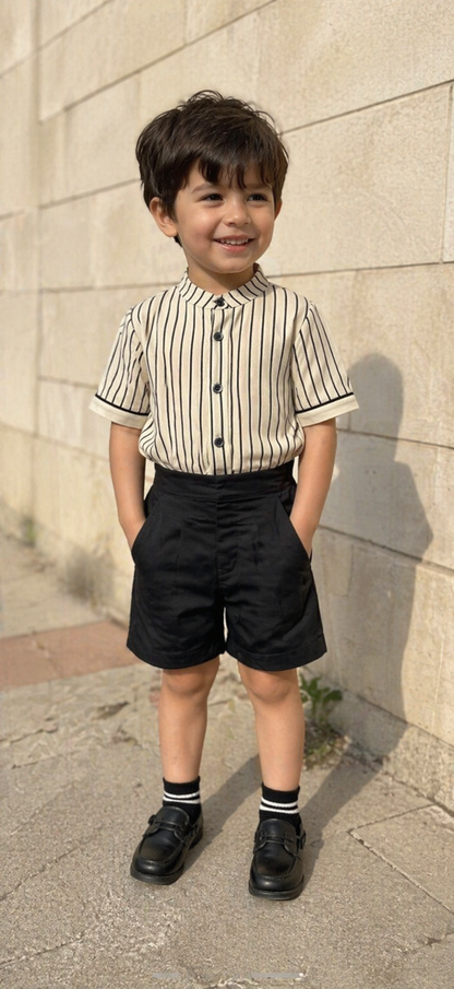 Black and beige boys set