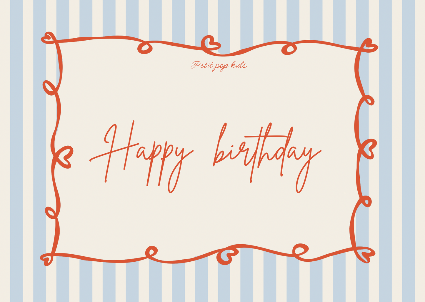 petit Pop message Gift card