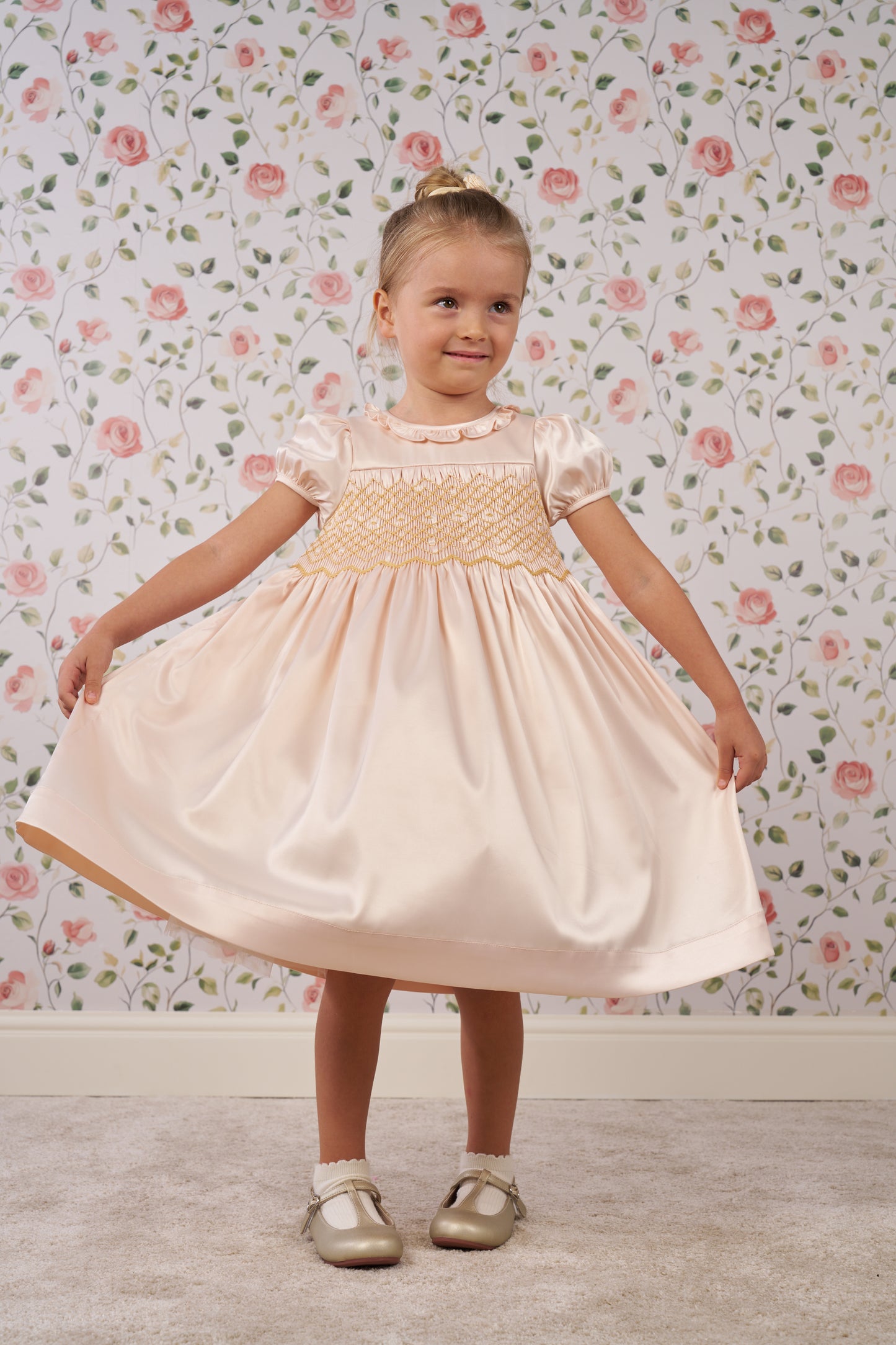 ivory Ceremony Dress Hand-Smocked