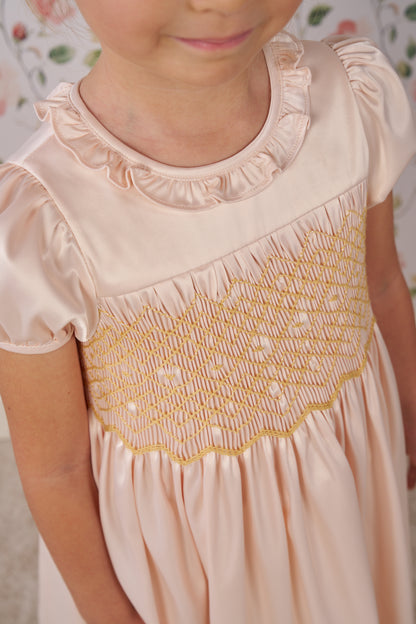 ivory Ceremony Dress Hand-Smocked