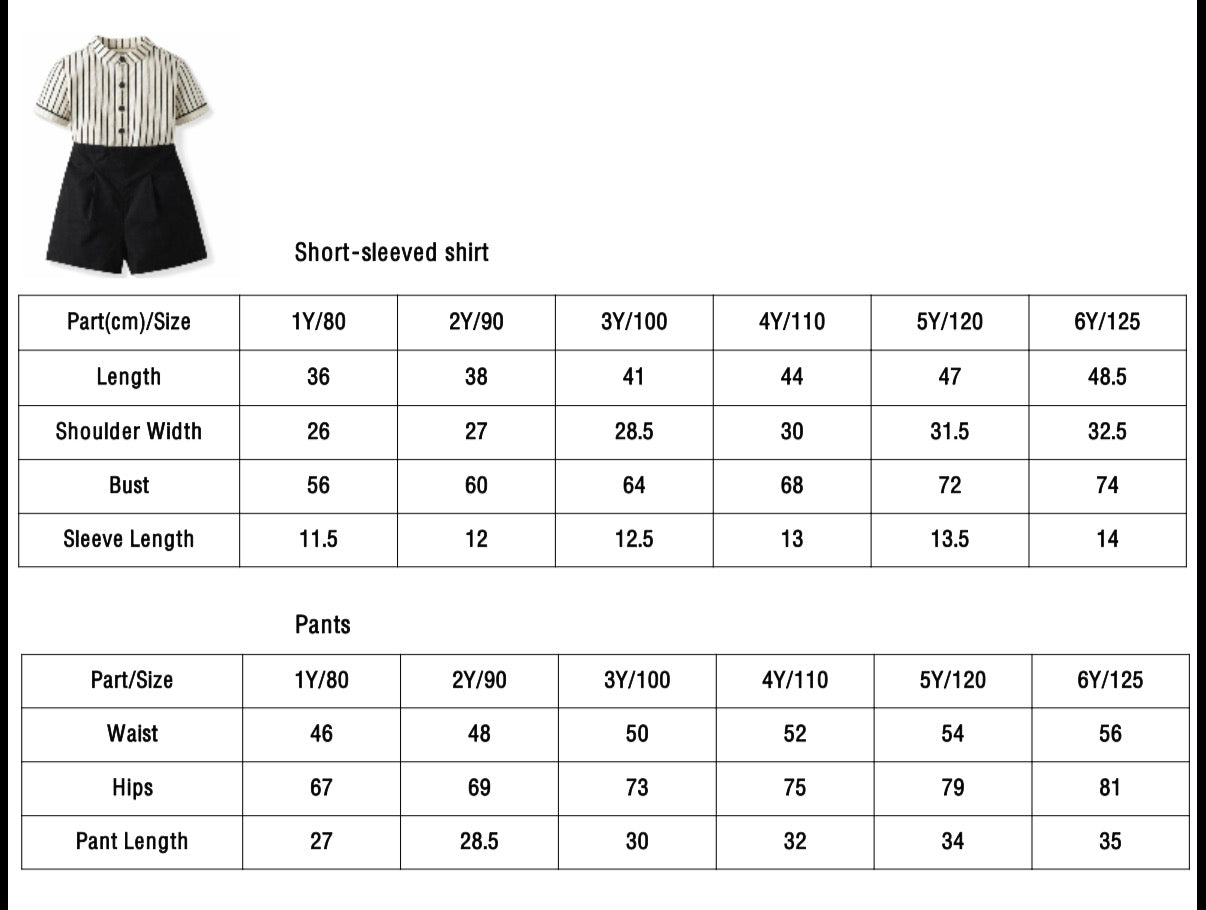Black and beige boys set