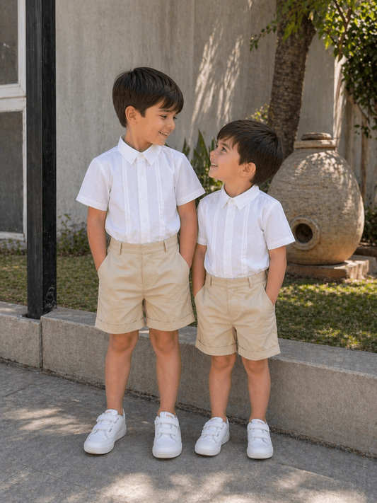 Beige boys set