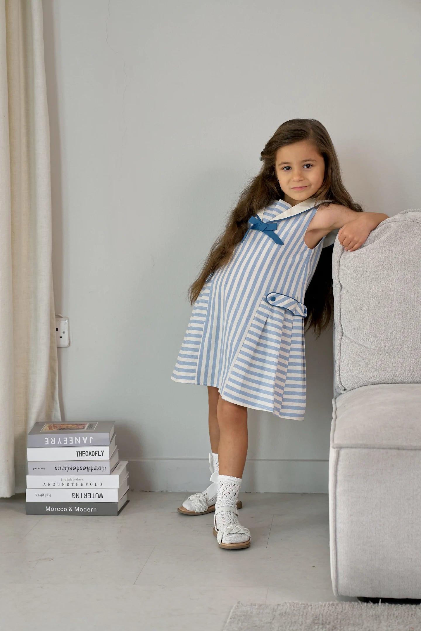 Blue line dress