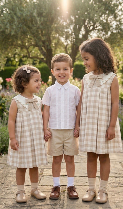 beige dress