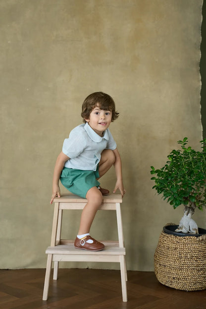 sage shorts set